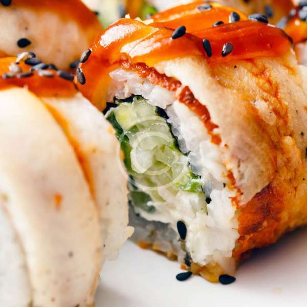 California Roll with Black Sesame